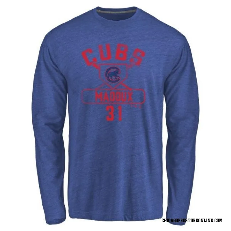 Royal Youth Greg Maddux Chicago Cubs Base Runner Long Sleeve T-Shirt