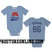 Light Blue Chicago Cubs  Gage Workman  Newborn & Infant Bodysuit