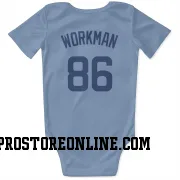 Light Blue Chicago Cubs  Gage Workman  Newborn & Infant Bodysuit