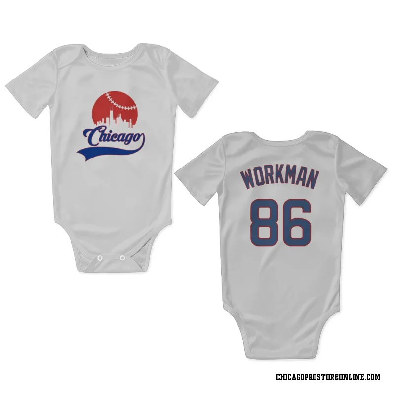 White Chicago Cubs  Gage Workman  Newborn & Infant Bodysuit